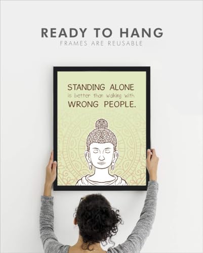 Image of Chaka Chaundh - buddha quotes wall frames - Buddha frame with quotes for home & office - inspirational Motivational Gautam - (14 X 11 Inches) (buddha1)