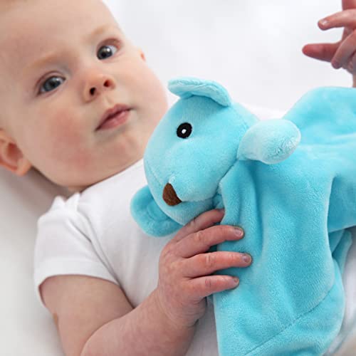 Image of JumpOff Jo - Baby Bundle: Baby Swaddle Blanket & 24 Milestone Cards - Photoshoot Props, Soft Breathable Baby Blanket, 47 inch x 47 inch (Bear Blue)