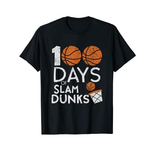 100 días de Slam Dunk baloncesto 100 días de regalos escolares Camiseta