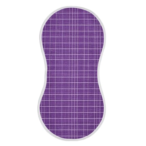 Kigai Purple Plaid Baby Burp Cloths Extra Soft and Absorbent Burping Rags Cotton Burping Clothes Baby Washcloths for Newborn Boys Girls - 1 Pack2