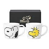 金正陶器(Kaneshotouki) 「 PEANUTS (ピーナッツ) 」 スヌーピー & ウッドストック マグカップ ペアマグ スマイルフェイスマグ 2個セット M 約280ml 日本製 623750