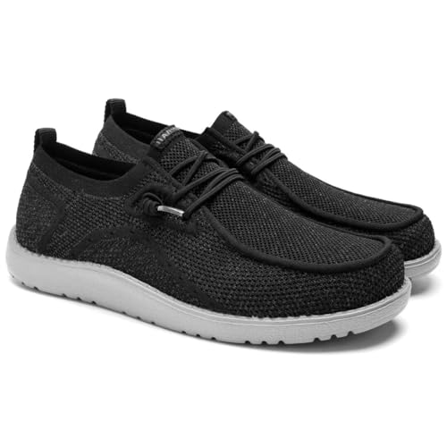Image of 1TAZERO Men's Extra Wide Slip-On Shoes Loafers Orthopedic Diabetic Shoes for Swollen Feet Comfortable Walking with Arch Support for Plantar Fasciitis