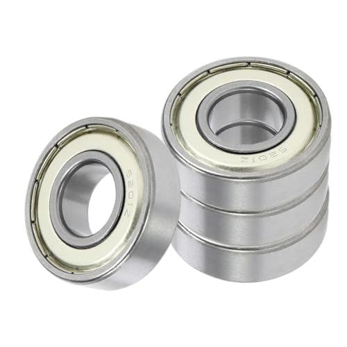 Image of Saipor 4pcs 6201ZZ Ball Bearings Double Shielded Deep Groove Bearing Steel