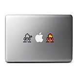 8-Bit Iron Man and War Machine Decals for MacBook, iPad Mini, iPhone 5S, Samsung Galaxy S3 S4, Nexus, HTC One, Nokia Lumia, Blackberry