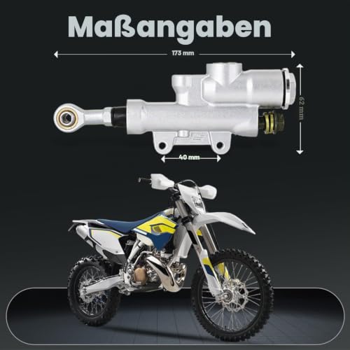 JFG RACING Motorrad Bremszylinder Hinten,Hauptbremszylinder Bremspumpe für 125-530 SX SXF SMR EXC SXS EXCG XC XCF XCW 2003–2018 125-510 CR SM TE TC FC FE FX FS