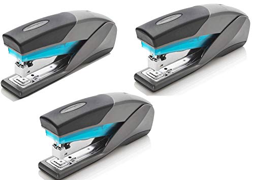 Swingline Stapler, Optima 25, Full Size Desktop Stapler, 25 Sheet Capacity, Reduced Effort, Blue/Gray (66404) - SWI66404 (3-Pack)