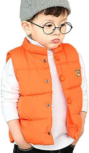LANBAOSI Baby Girls&Boys Winter Cute High Neck Vest Lightweight Puffer Sleeveless Jacket
