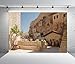 BELECO 10x8ft Fabric Jerusalem Old City Street Backdrop for Photography Monastery Yard Vintage Building Scenery Background Ancient Israel Background Photo Booth Studio Props