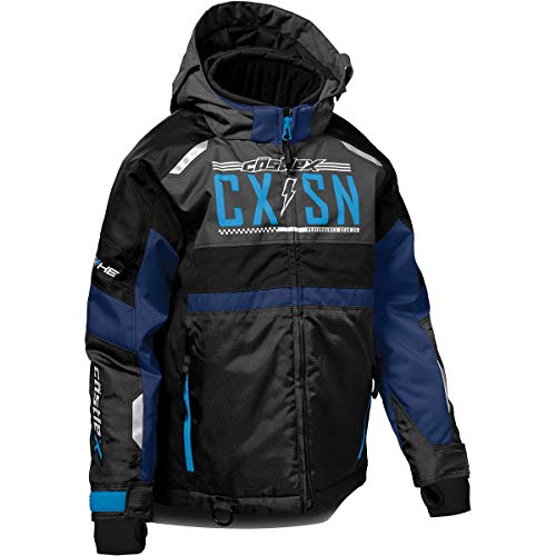 Castle X Youth Strike Jacket in Navy/Process Blue/Charcoal, Size Medium