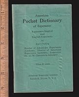 Esperanto Pocket Dictionary of American English to Esperanto With over 40,000 Total Words 0915935104 Book Cover