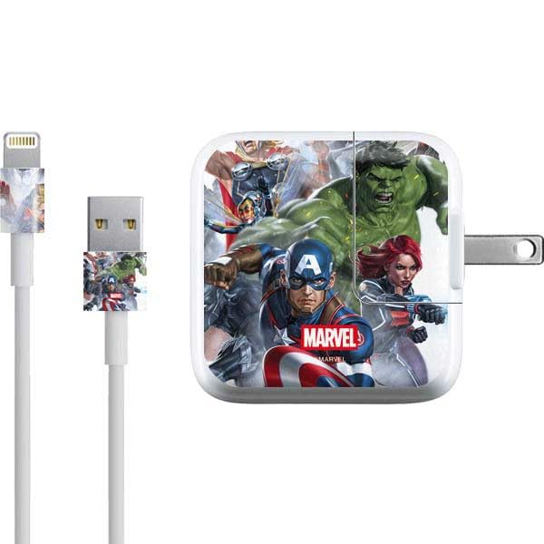 Skinit Decal Other Skin Compatible with iPad Charger (10W USB) - Officially Licensed Marvel Avengers Assembled Design