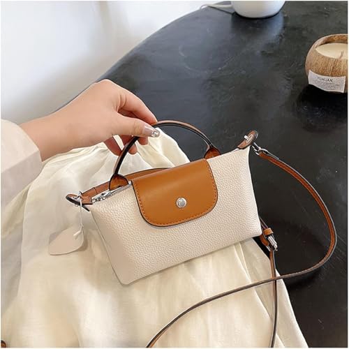 Genuine Leather Shoulder Crossbody Bag, Mini Light Luxury Women's Handbag, Shoulder Bag (White)3