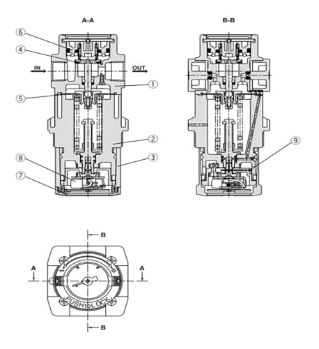 Régulateur ARG20 avec manomètre intégré pour circuit pneumatique - 6