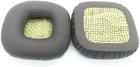 70mm Square Replacement Protein Leather Cushion earpads Earmuff Cups Ear Pads Pillow Cover for Marshall Major & Major II & Major 2 On-Ear & Bluetooth Headset Headphone (Brown)