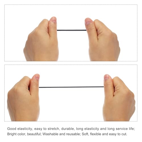 PATIKIL 109 Yards(100m) Bungee Cord Elastic Cord Heavy Stretch String Rope 2mm Dark Grey for Crafting DIY Sewing Hook Straps Camping Tie Down Strap - Image 3