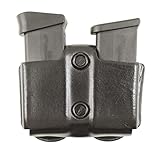 DeSantis Double Magazine Leather Pouch, Black, FITS: Glock 43, MOSSBERG MC1SC