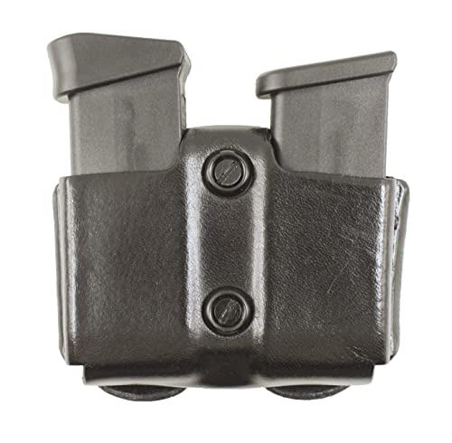 Desantis Double Magazine Leather Pouch, Black, Fits: Glock 43, Mossberg Mc1Sc #TOP10