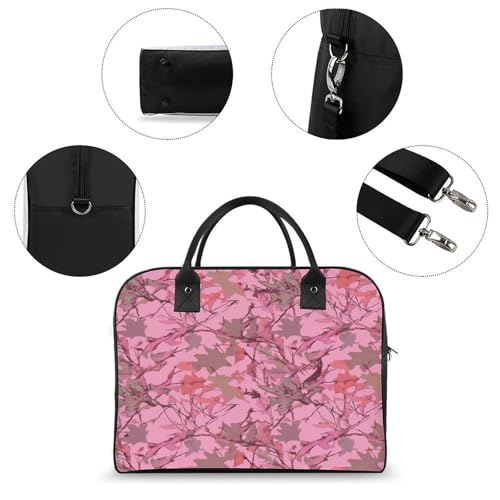 Bolso Tote Camuflado Rosa con Asa Ajustable y Zipper miniatura 6