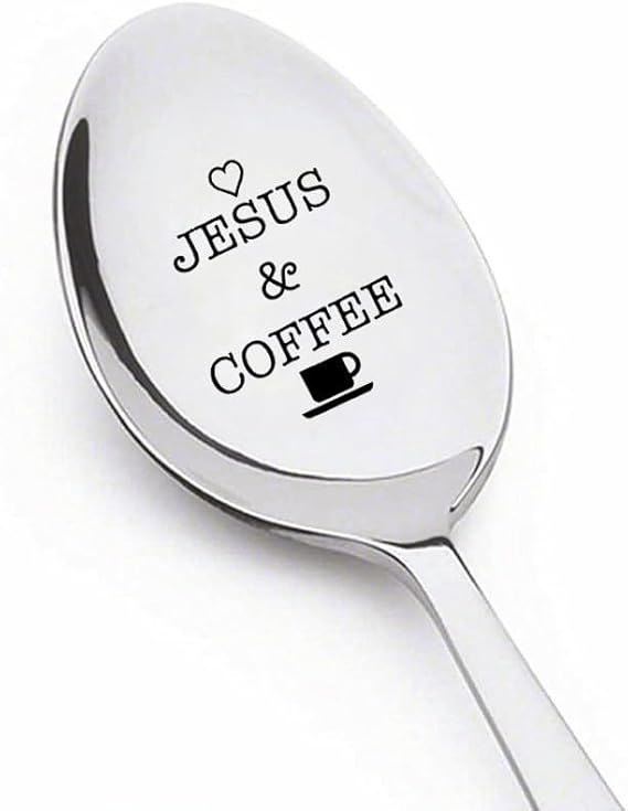 Jesus and Coffee Spoon Gifts for Women Men Coffee Lovers