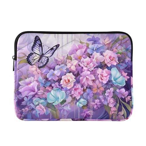 Funda para portátil Butterly Flowers 13-14 pulgadas miniatura 1