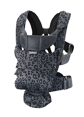 BabyBjörn Baby Carrier Free, 3D mesh, Anthracite/Leopard