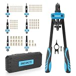 INCIKITI Rivnut Tool Kit Rivet-Nut Gun 14" Rivet Nut Tool with 150pcs Rivnut, Professional Riv Nut Gun Set and M3 M4 M5 M6 M8 M10 6 Metric Mandrels, Rivnut Tool with Rugged Carry Case
