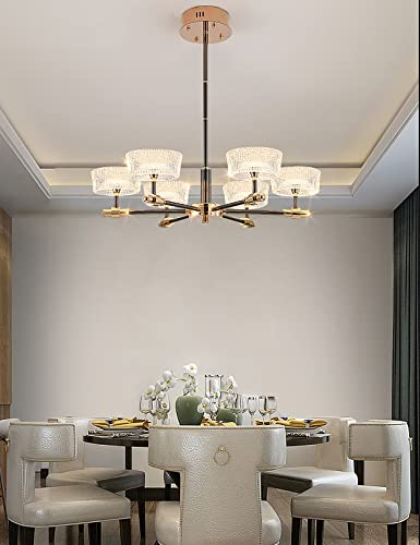Plafonnier moderne doré 6 lumières pour salon chambre et cuisine