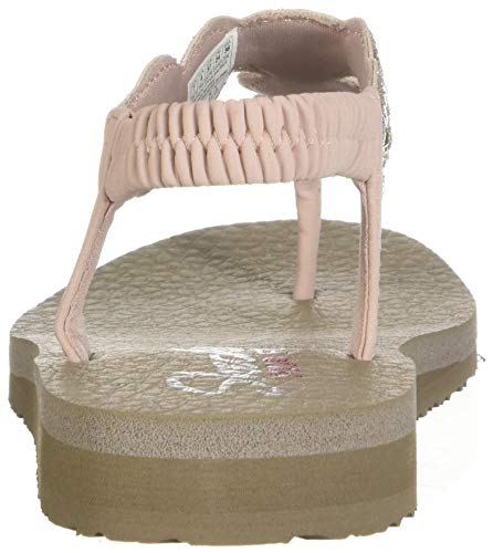 Skechers Women's Meditation-Stars & Sparkle-Circular Rhinestone Slingback Thong Flip-Flop, Light Pink, 7 M Us #TOP2