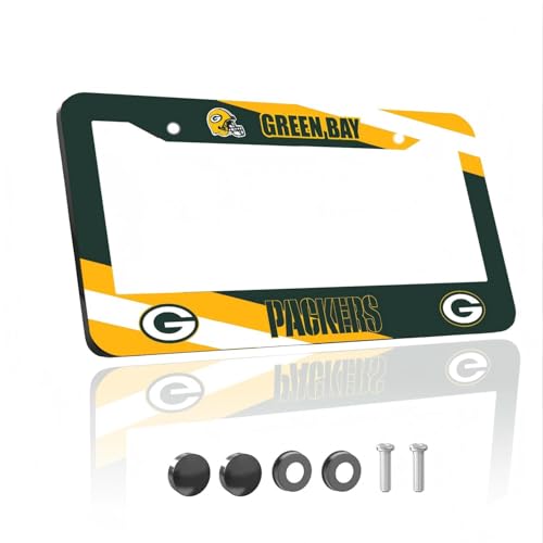 Made for Premium Aluminum Alloy License Plate Frames for Packers Fans