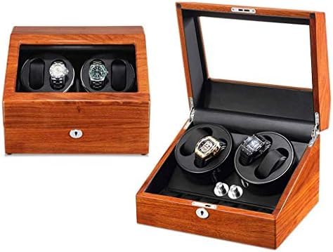 FENOKD Mechanical Watch Shaker Watch Winder Box Automatic Quiet Motor 4 Rotation Modes Leather Pillows 10 Watches with Display Box