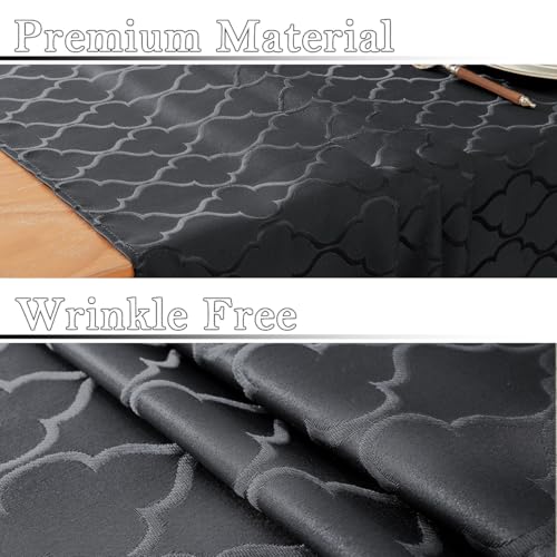 Larponder Black Tablecloth Rectangle, Jacquard, 60" x 84" by Larponder - Used condition - Image 7