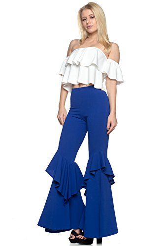 J2 Love Women's Ruffled Flared Pants2