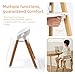 KUB High Chair for Babies and Toddlers Adjustable Foldable Convertible 5 Point Harness Easy Clean Wood-Printed Metal with Removable Tray Baby Highchair for Family (White&Natural Wood-Printed Metal)
