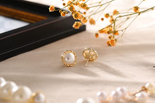 8 Pairs Pearl Earrings For Women White Pearl Drop Earrings For Girls Long Tassel Pearl Earrings Dainty Pearl Studs Set Bridal Wedding Pearl Jewelry Gifts #TOP6