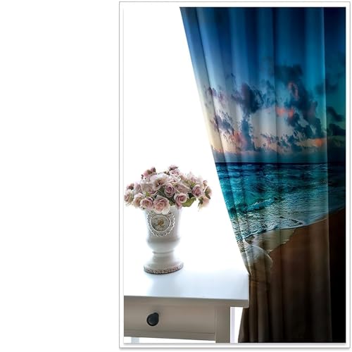 Cortinas de casa de campo multicolor: diseño alegre de playa y sol 4