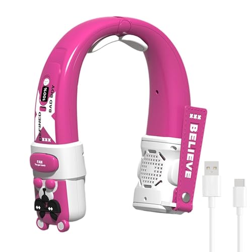 Halsventilator, wiederaufladbar, verstellbar, 5 Geschwindigkeitsstufen, kühlender Halsventilator, für Männer, Frauen, Jugendliche, Erwachsene, Reisen, Klettern, Reisen, Camping, Angeln, Büro