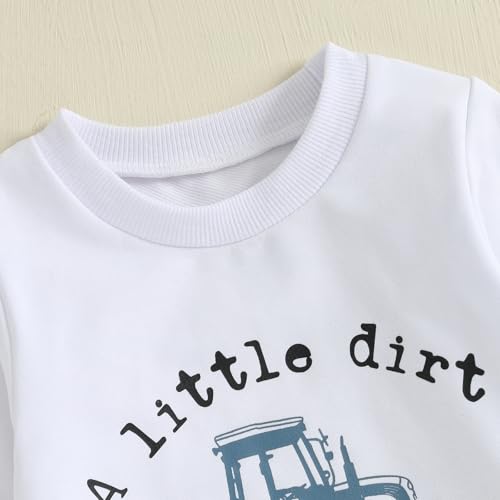 Toddler Baby Boy Clothes Crewneck Sweatshirt Long Sleeve Letter Print Shirt with Pants Cute Fall Winter Outfits4