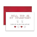 RollupJoy Funny Valentines Day Card for Him Her, Humor Valentines Card for Husband Wife, Valentines Day Gifts for Women Men, Will You be My Valentine