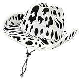 Beistle Cow Print Cowboy Hat – Novelty Western Style Headwear for Animal Halloween Costumes Western Theme Parties, Farmhouse Birthdays, Rodeo Events and Cowgirl Bachelorette Celebrations, Adult Size