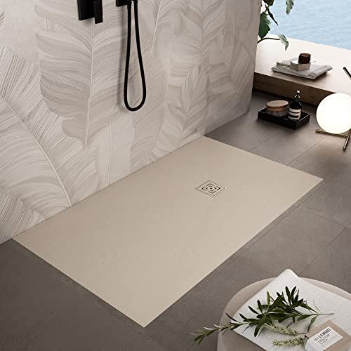 Olimpo Docce - Piatto Doccia In Marmoresina Crema Effetto Pietra Cemento Passion - 75X140 - 4