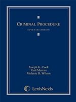 Criminal Procedure 7th (seventh) by Joseph G. Cook, Paul Marcus, Melanie D. Wilson (2009) Hardcover B00MXM775O Book Cover