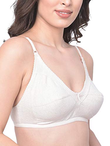 Image of Clovia Women's Cotton Non-Padded Non-Wired Full Cup Bra - Off-White