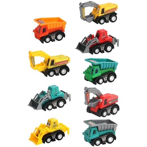 Fajiabao Construction Toy Cars for 3+ Years Old Toddler Boy Toys Mini Pull Back Cars Small Truck Sensory Bin Filler Pinata Stuffers Toddler Party Favors Bulk Kids Prize (Color Random) Cover