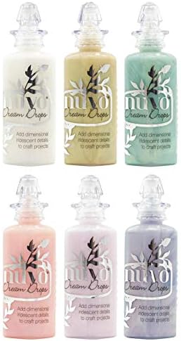 Qudasar Tonic Studios Nuvo Dream Drops - Iridescent Rainbow-Finish Embellishment Drops - Six 40ml Bottles image 2