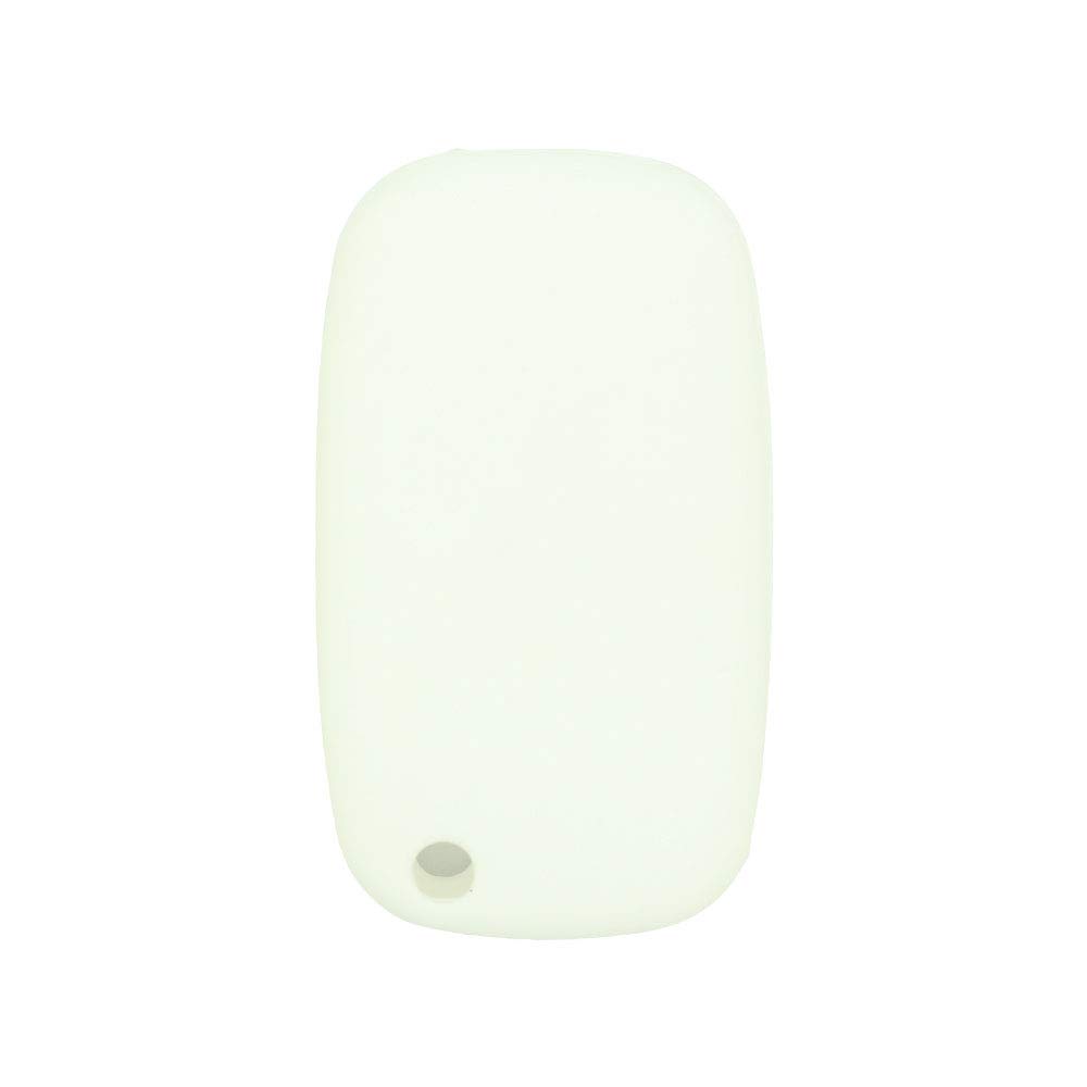 BROVACS Silicone Cover Protector Case Holder Skin Jacket Compatible with RENAULT 2 Button Flip Remote Key Fob CV9352 White - Image 3