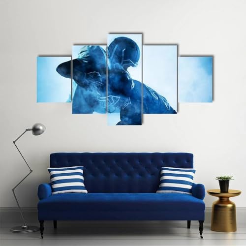 Tableau decoration murale 5 parties de football américain pour grand salon