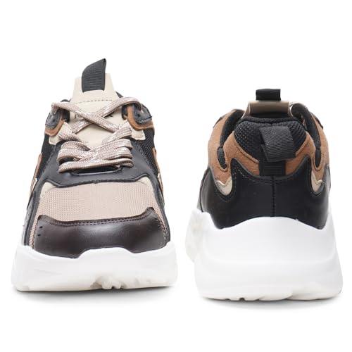 Image of Liberty LEAP7X Brown & White Running Shoes for Men
