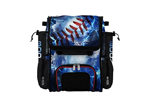 Boombah Mini Superpack Bat Pack - 8" x 12.5" x 18" - The Natural Black/Red/White