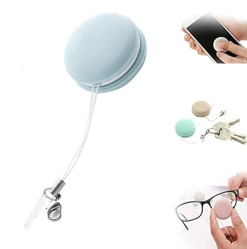 Macaron Phone Screen Cleaner - Hoopliee Screen Cleaner, Macaron Cleaning Wipe, Screen and Eyeglass Brush Cleaner, Fingerprint Pr