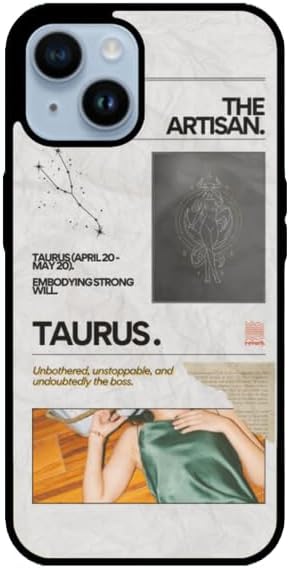 Taurus Zodiac Sign Printed Mobile Phone Back Case Cover Compatible iPhone 14 Pro Max 360 Degree Protection Shock Proof Design Back Cover (Multicolor)